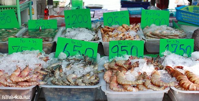 морепродукты на Пхукете пляж Равай