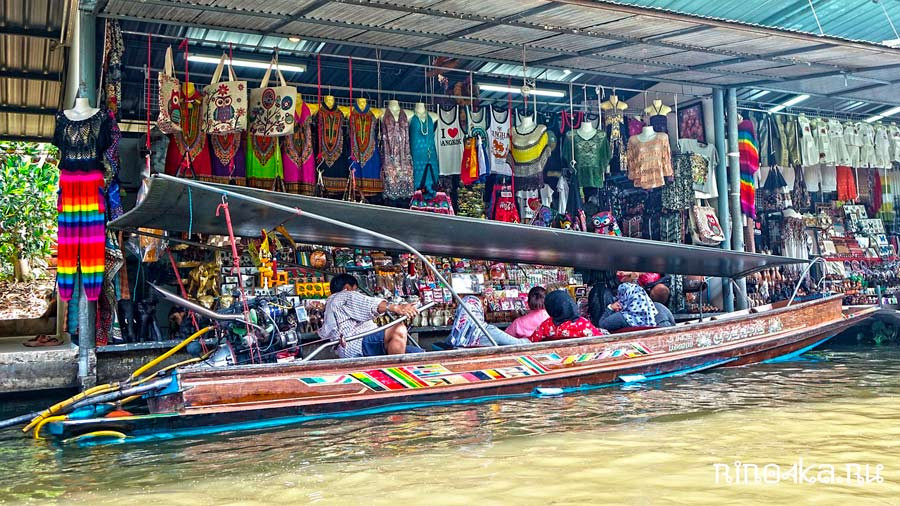 настоящий плавучий рынок около бангкока